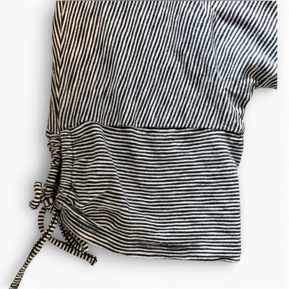 Talbots Navy/White Striped Jersey Fabric Dress XL - Picture 6 of 7